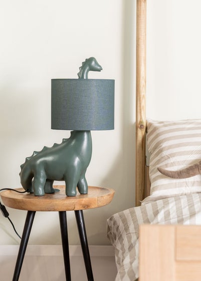 ValueLights Green Dinosaur Table Lamp (46.5cm x 33cm x 21.5cm)