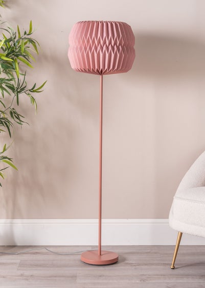 ValueLights Pink Rust Floor Lamp (143cm x 38.8cm x 38.8cm)