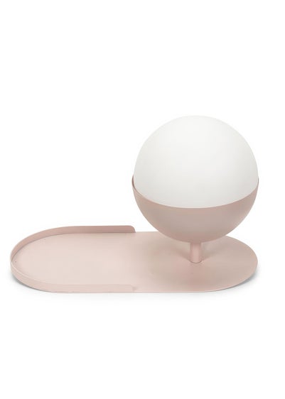 ValueLights Marlow Blush Pink Shelf Lamp (24.5cm x 36cm x 18.8cm)