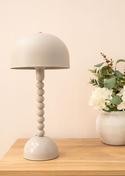 ValueLights Clement Grey Table Lamp (46cm x 22cm x 22cm)