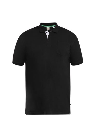 Duke Black Grant Pique Kingsize Polo Shirt