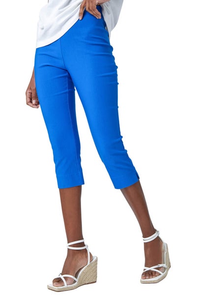 Roman Blue Cropped Stretch Trouser