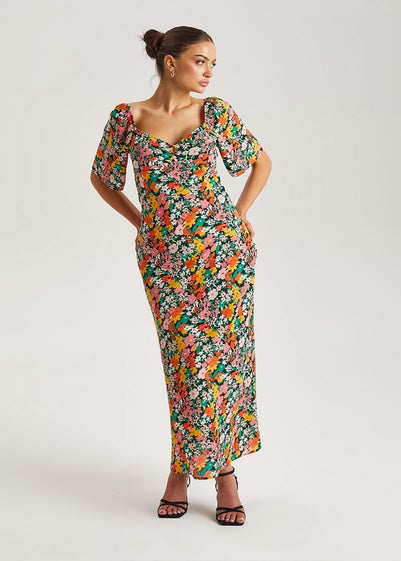 Urban Bliss Floral Angel Sleeve Maxi Dress