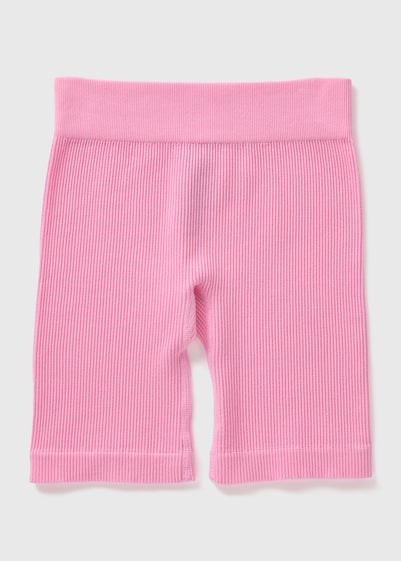 Girls Pink Seamless Cycling Shorts (7-15yrs)