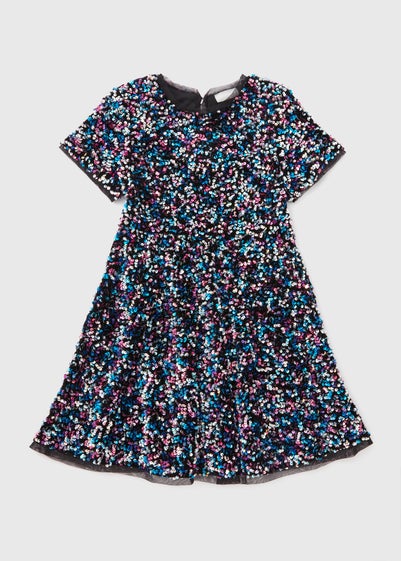 Girls Multicolour Sequin Dress (7-15yrs)