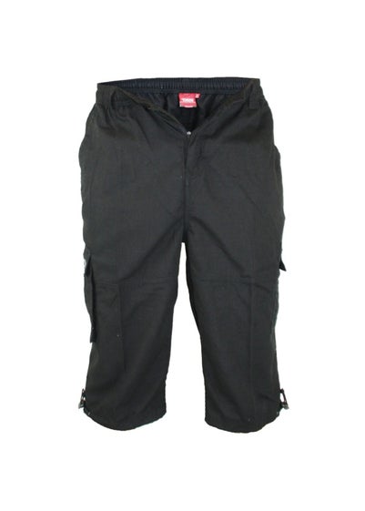 Duke Black Mason Kingsize Cargo Shorts