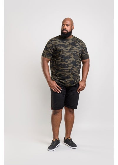 Duke Dark Green Gaston Camouflage Print T-Shirt