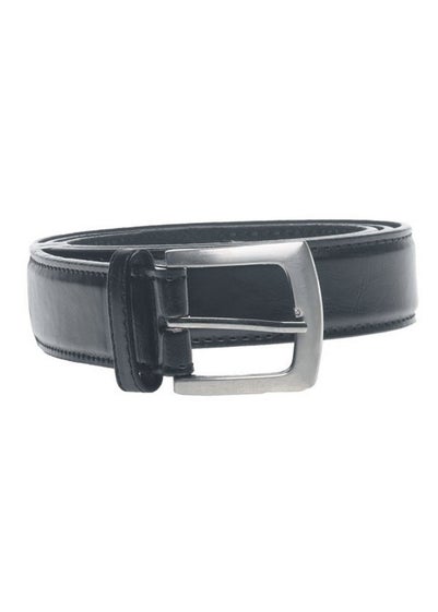 Duke Black Lewis Kingsize Plain Leather Belt