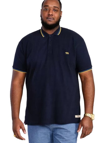 Duke Navy Hamford 1 Ribbed Collar Kingsize Polo Shirt