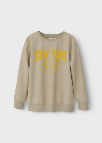 Name It Kids Beige New York Sweatshirt (6-12yrs)