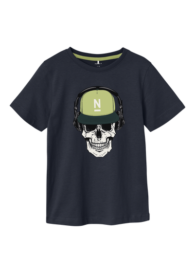 Name It Kids Navy Skull T-Shirt (6-12yrs)