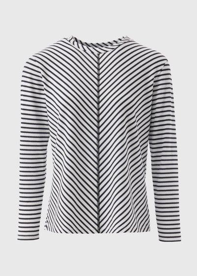 Cream Stripe Long Sleeve Top