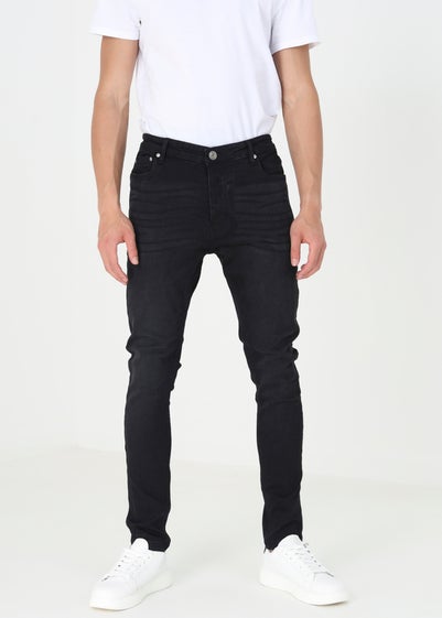 Brave Soul Charcoal Cotton Blend Skinny Fit Denim Jeans