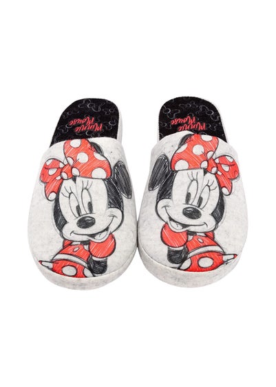 Disney Grey Minnie Mouse Slippers