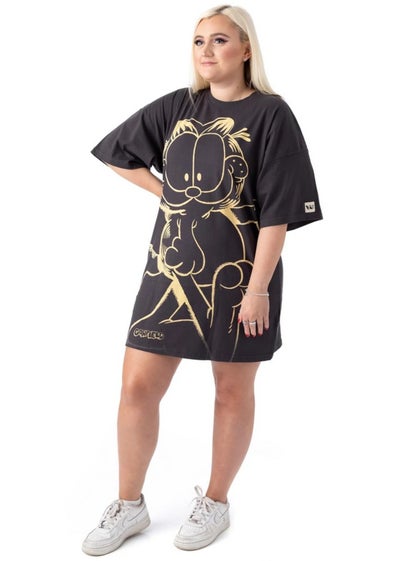 Garfield Charcoal Oversized T-Shirt Dress