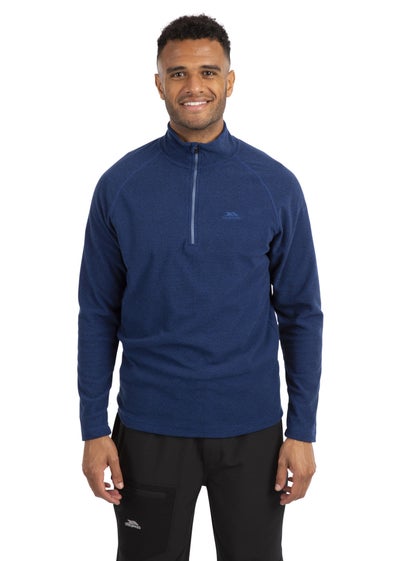 Trespass Navy Keynote Anti Pilling 1/4 Zip Fleece Top