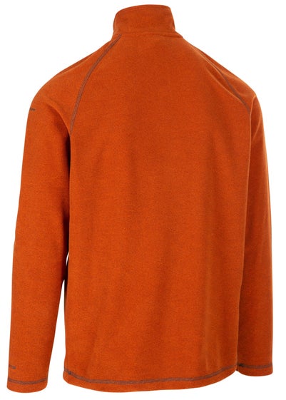 Trespass Burnt Orange Keynote Anti Pilling 1/4 Zip Fleece Top