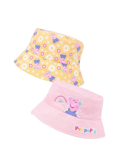 Peppa Pig Girls Rose Pink Reversible Bucket Hat