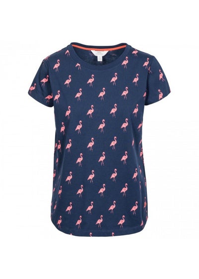 Trespass Navy Carolyn Short Sleeved Patterned T Shirt