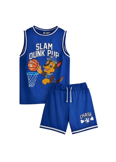 Paw Patrol Boys Blue Chase Basketball Top & Shorts Set (2-7yrs)