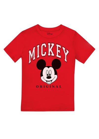 Disney Boys Red Original Mickey Mouse T-Shirt (3-8yrs)