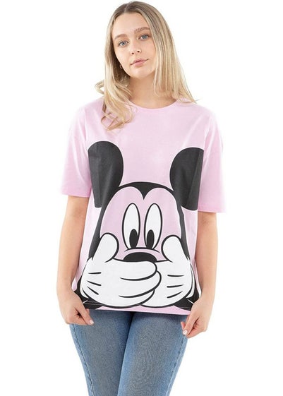 Disney Dusty Pink Don't Speak Mickey Mouse T-Shirt