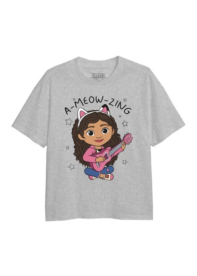 Gabby's Dollhouse Kids Forest Green A Meow Zing T-Shirt (3-8yrs)