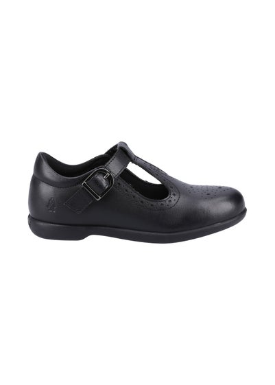 Hush Puppies Girls Black Britney Senior School Shoes (Older 3-5)