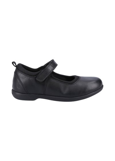 Hush Puppies Girls Black Bianca Jnr School Shoes (Younger 10- Older 2)