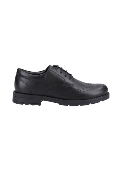 Hush Puppies Boys Black Brian Junior School Shoes (Younger 10-Older 2)