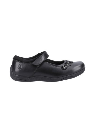 Hush Puppies Girls Black Christina Junior School Shoes (Younger 10-Older 2)