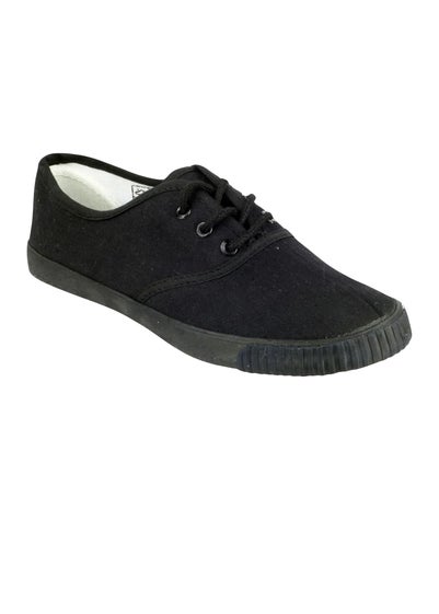 Mirak Kids Black Lace Plimsolls / Gym Trainers (Younger 10 - Older 2)