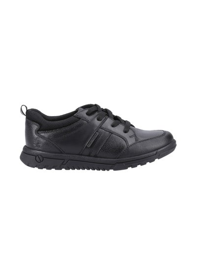 Hush Puppies Boys Black Steven Senior School Shoes (Older 3-6)