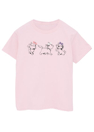 Disney Kids Pink The Aristocats Marie Bows T-Shirt (3-13 Years)