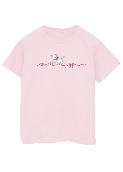 Disney Kids Pink The Aristocats Marie Ribbon T-Shirt (3-13 Years)