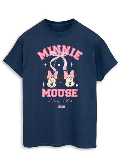 Disney Women Minnie Mouse Cherry Club Boyfriend Fit T-Shirt