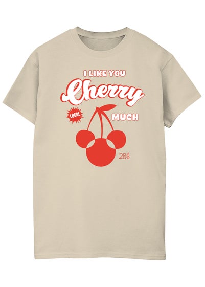 Disney Sand Minnie Mouse Cherry Much Boyfriend Fit T-Shirt