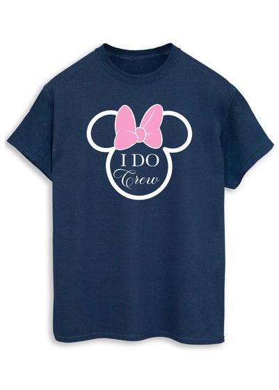 Disney Navy Minnie Mouse I Do Crew Boyfriend Fit T-Shirt