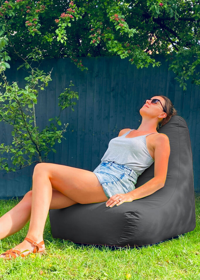 rucomfy Indoor/Outdoor Lounge Chair Grey Beanbag