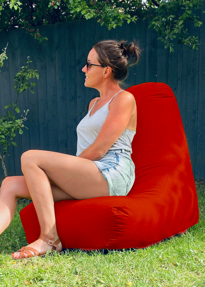 rucomfy Indoor/Outdoor Lounge Chair Red Beanbag