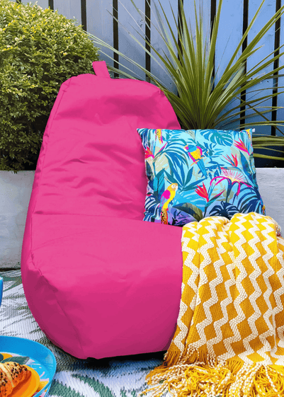 rucomfy Indoor/Outdoor Lounge Chair Cerise Pink Beanbag