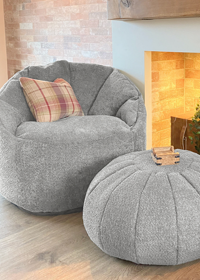 rucomfy Snug Cinema Chair Grey Beanbag