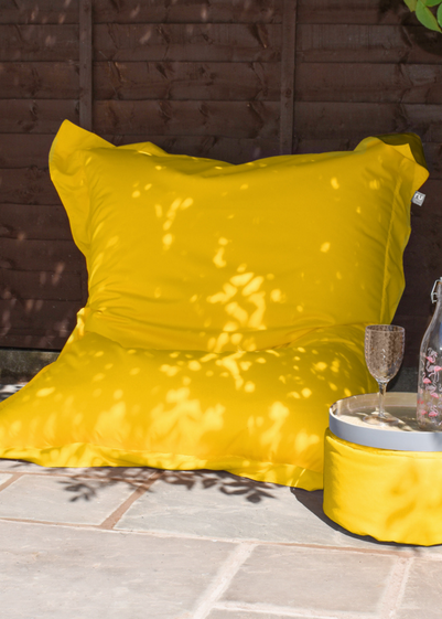 rucomfy Indoor/Outdoor Giant Squashy Squarbie Yellow Beanbag