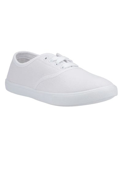 Mirak Kids White Lace-Up Plimsolls / Gym Trainers (Older 3-5)