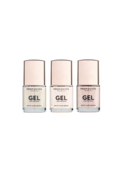 Profusion Cosmetics 3pc Gel Effect Nail Polish Go-to Neutrals