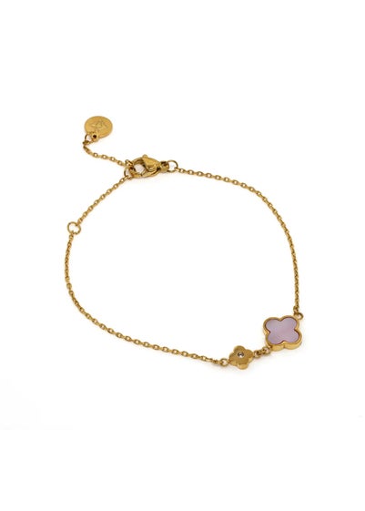 Say It With Gold Pink Luck Bracelet