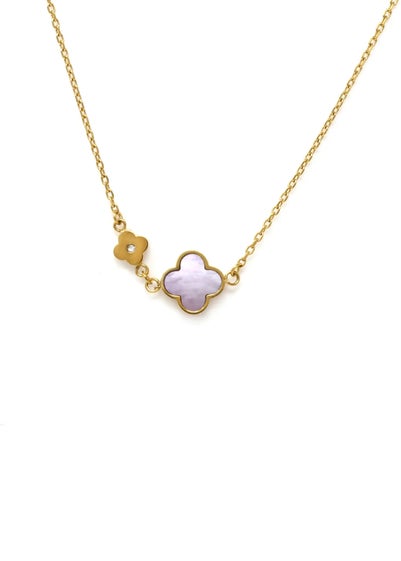 Say It With Children's Gold Pink Clover Necklace