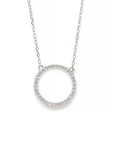 Say It With Silver Circle of Life Necklace