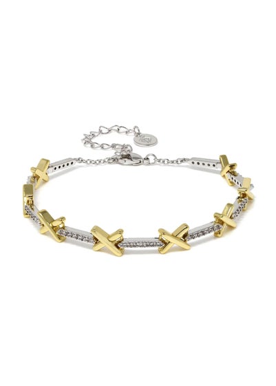 Say It With Gold Kiss Tennis Bracelet