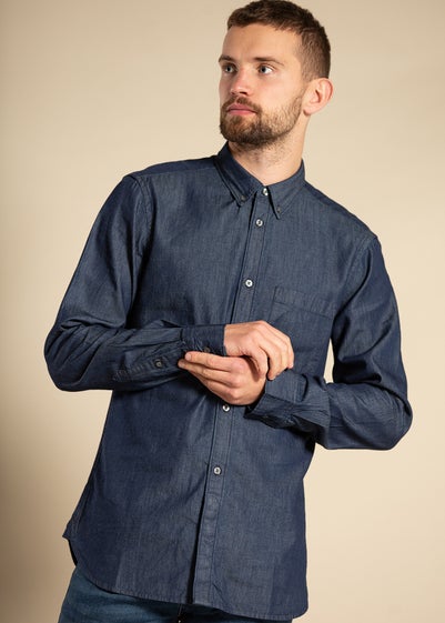 French Connection Blue Denim Long Sleeve Shirt